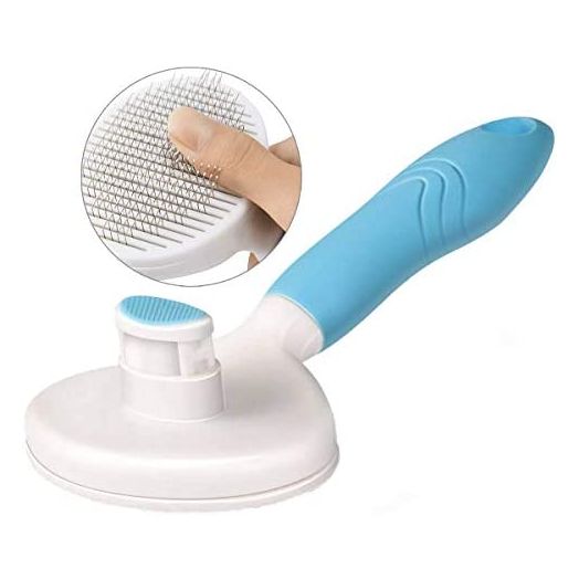 KIRTI Self Cleaning Slicker Brush for Dogs and Cats, Pet Grooming Hair Brush with Pin,Improve Blood Circulation and Massage