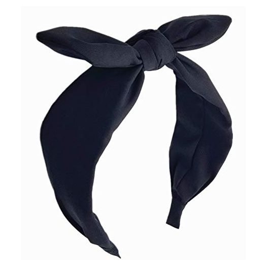 Hodooly 1Pcs Knotted Headbands for Women,Turban Headband Wide Headbands Bowknot Hair Band for Women Girls (Black)