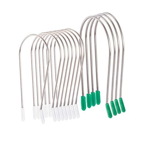 Hot Curler Replacement Clips for Super Jumbo Hair Rollers 1½”, 1¾" Strong Hold Pins for Hot Rollers, with Storage Box (12 pcs Assortment: 8 pcs 1½” and 4 pcs 1¾")