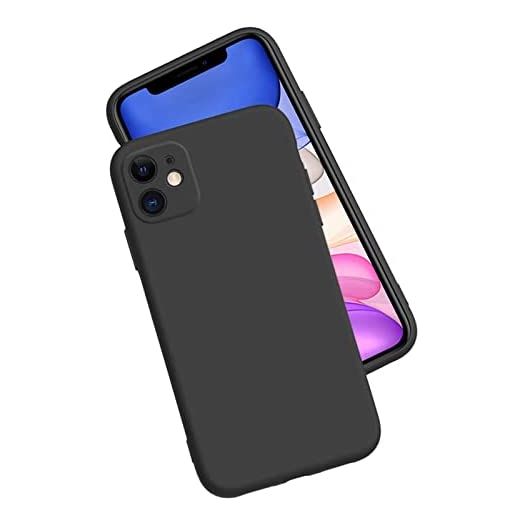 iBetterLife iPhone 11 Case, Slim Drop Protection Liquid Silicone Case for iPhone 11 6.1 Inch, Shockproof Full Body Covered with Camera Lens Protector, Microfiber Lining, Black