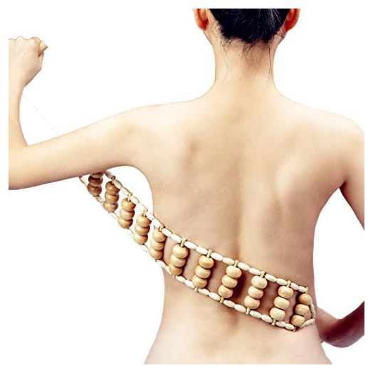 Hovom Wood Back Massage Roller Rope Tool, Wood Therapy Massage Tool