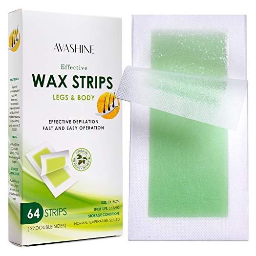 Avashine Body Wax Strips, Waxing Kit Contains 64 Strips