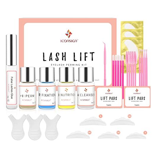 Lash Lift Kit, Eyelash Perm Kit, Professional Eyelash Curling Lash Extension Set, Glue Upgraded Version, Lash Extensions, Lash Curling, Semi-Permanent Curling Perming Wave Suitable for Salon