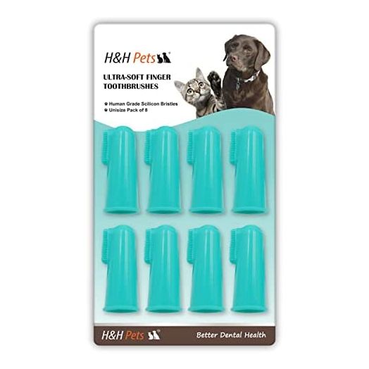 H&H Pets Dog Toothbrushes and Toothpaste Best Professional Cat & Dog Finger Toothbrush, Dog Toothpaste Series with Many Size Options