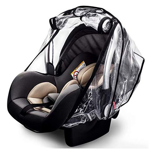 Car Seat Rain Cover,Food Grade EVA,Universal Car Seat Rain,Waterproof, Windproof Protection,Protect from Dust Snow,Rain Cover Features Quick-Access Zipper Door and Side Ventilation