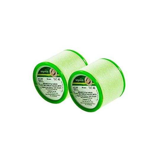 2 Spool x 300m Organica Organic Cotton Eyebrow Threading Thread - India - Dermaplaning Epilator tool for upper lip chin forehead ibrow hair removal