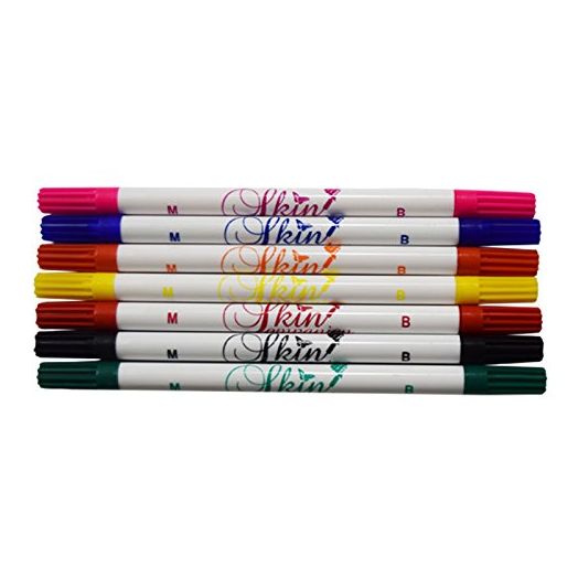 Skin Companion Twin Tip Tattoo Pen - Set of 6 + 1 Pc Free