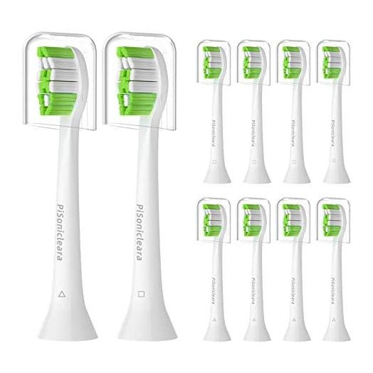 Pisonicleara Replacement Toothbrush Heads Compatible with Philips Sonicare Electric Tooth Brush(10 Pc)Refill DiamondClean HX9023 HX9265 4100 C2 C3