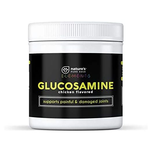 Nature's Pure Edge Original Extra Strength Glucosamine Dog and Cat Supplement Flavored with Real Chicken. Treats Painful and Damaged Joints. 170 Gram Jar.