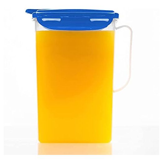 LocknLock Aqua Fridge Door Water Jug with Handle, 2 Quarts, Blue