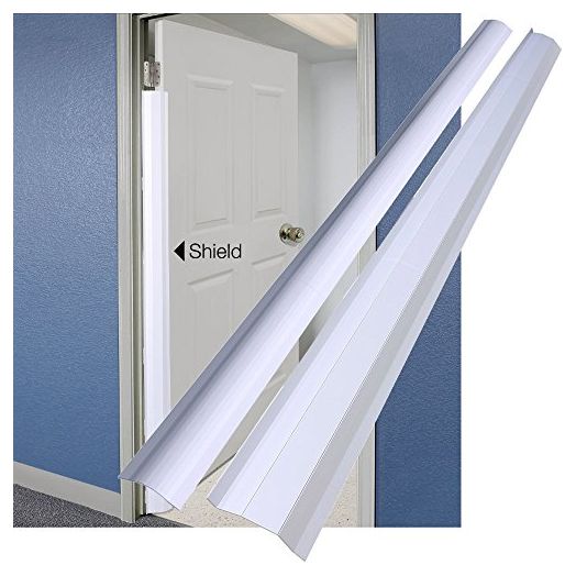 PinchNot Home Shield for 90 Degree Doors (Set) - Guard for Door Finger Child Safety. by Carlsbad Safety Products