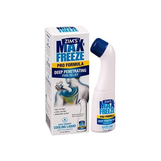 Zim's Max Freeze Pain Relief Topical Analgesic Cooling Liquid for Muscles and Joints Associated with Backaches, Arthritis, Strains, Bruises & Sprains, Clear, 3 Fl Oz
