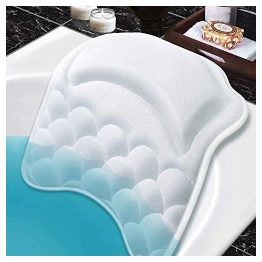 Beautybaby Bathtub Spa Pillow Bath Pillows for tub, with Non-Slip 8 Large Strong Suction Cups, Free Machine Washable Bag