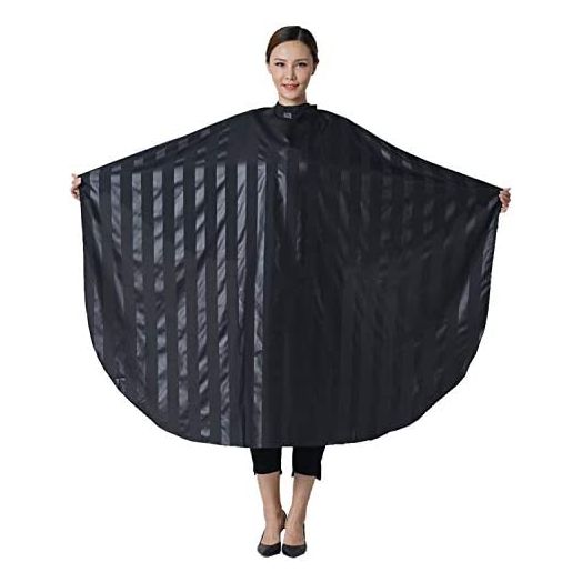 SMARTHAIR Professional Salon Cape Polyester Barber Cape Hair Cut Cape,54”x62”,Black,C035001C