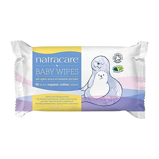 NATRACARE Wipe Organic Cotton Baby, 50 ct