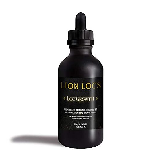 Lion Locs Hair Loc Growth Oil and Scalp Relaxer | Light Styling Oil for Dreads, Dreadlocks, Locks, Microlocs, Interlocks, Braidlocks, Braids, Faux Locs, Crochet Locs, Boho Locs, or Sisterlocks (4oz)