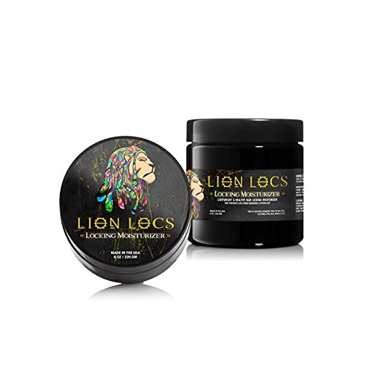 Lion Locs Hair Locking Dreads Moisturizer for Dreadlocks, Locks, Microlocs, Interlocks, Braidlocks, Braids, Fauxlocs, Twistlocks, or Sisterlocks | - Large Container Residue and Build-Up Free (8oz)