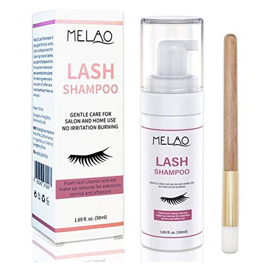 Eyelash Extension Cleanser Eyelid Foaming Cleanser Lash Foam Shampoo for Extensions, Oil, Paraben & Sulfate Free,100% Safe for Natural Lashes, Non-Irritating, Perfect for Professional Salon 1.69fl.oz