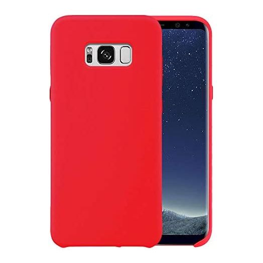 Liquid Silicone Phone Case for Samsung Galaxy S8 G950 G950U 5.8"/Shockproof/Gel Rubber/Cover Case Drop Protection Red