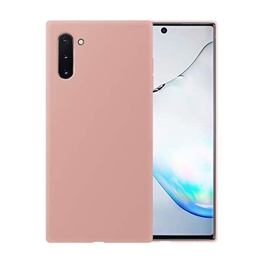 Liquid Silicone Phone Case for Samsung Galaxy Note 10 N970 N970U 6.3" Full Body Protection/Shockproof/Gel Rubber/Cover Case Drop Protection Sand Pink