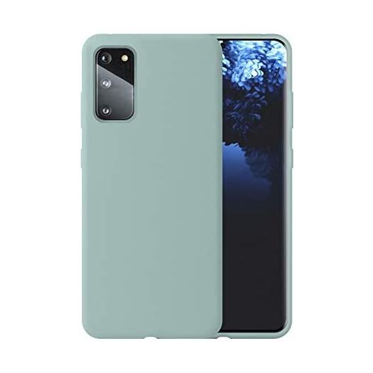 Liquid Silicone Phone Case for Samsung S20+ G985 6.7" Full Body Protection/Shockproof/Gel Rubber/Cover Case Drop Protection Pale Green