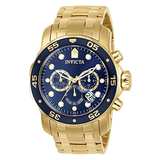 Invicta Men's 0073 Pro Diver Collection Chronograph 18k Gold-Plated Watch
