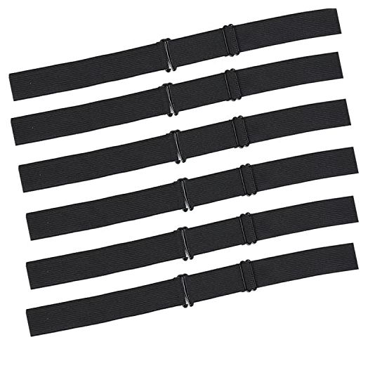 PIESOYRI 6PCS Adjustable Elastic Band for Wigs 14 Inches, Adjustable Wig Straps for Making Wig Glueless, Adjustable Wig Bands for Keeping Wigs in Place (Size: 2.5 CM)
