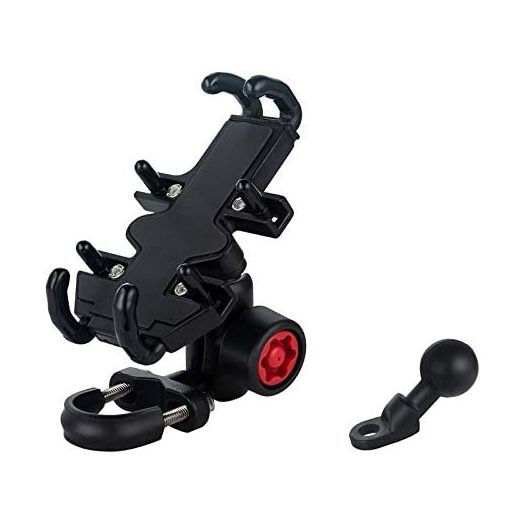 GIVUBES Universal Motorcycle Mount - Phone Mount for Bicycle with Handlebar U-Bolt Base & 10mm Angled Bolt Head Adapter Ball Base