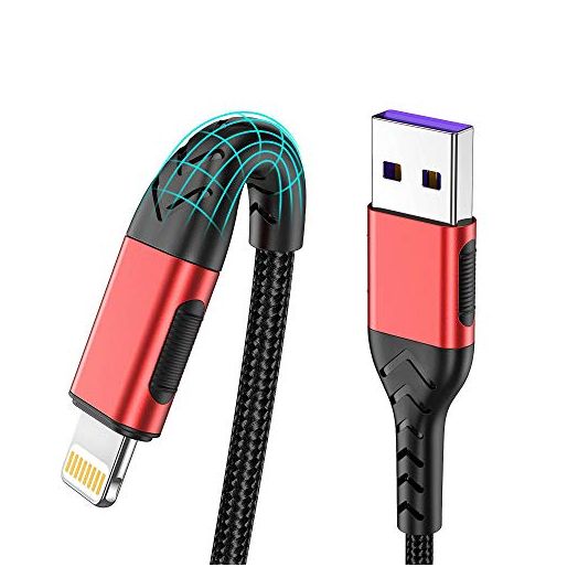 iPhone Charger, [Apple MFi Certified] 3Pack 6FT USB A Cable for Long Charger Cable, Fast iPhone Charging Cord Compatible with with iPhone Xs Max/XS/XR/X/8/7/6S/6/Plus/SE/iPad(Red)