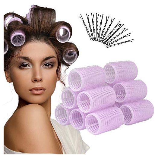 Hair Rollers,12 Pack Self Grip Hair Curlers,Rollers for Hair,Salon Hairdressing Curlers for Women,DIY hairstyle ((Medium))