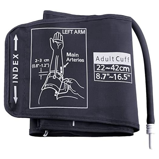 Blood Pressure Cuff, Compatible with Omron BP Extra Replacement Cuff, Applicable for 8.7”-16.5” Inches (22-42CM) Big Arm