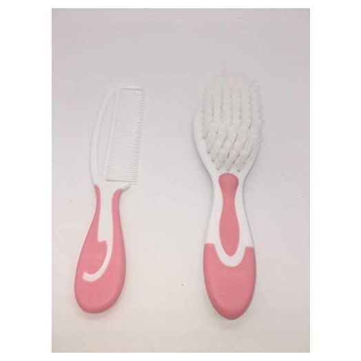 Little Angel Baby Hair Brush and Comb Sets,Baby Brush Kit,Babies Comb (Pink)
