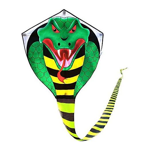 Large Cobra Kite for Adults Kids Boys with Super Long Tail (49 ft), Extra Easy to Fly, It Will Dominate The Sky!