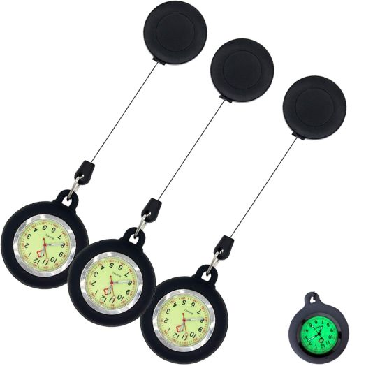 GetLucky Nurse Watch, Watch with Second Hand for Nurses, Nurse Watches, Clip on Watch, Watch for Nurses,Fob Watches for Nurses,Nurses Watches for Women, Nurse Watch Clip on