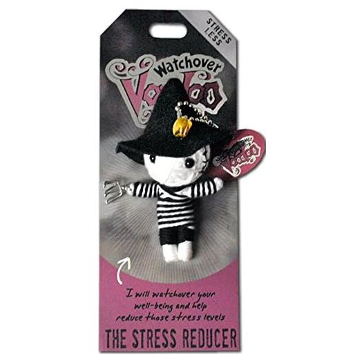 Watchover Voodoo - String Voodoo Doll Keychain – Novelty Voodoo Doll for Bag, Luggage or Car Mirror - Stress Reducer Voodoo Keychain, 5 inches