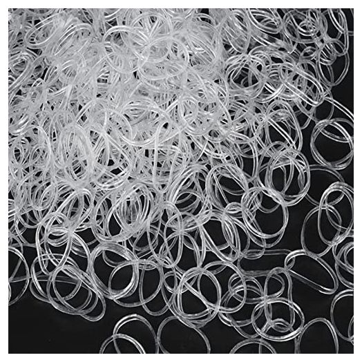 Clear Elastic Hair Rubber Bands, YODAJUN 1000Pcs Mini Hair Elastics Baby Hair Ties Small Bands Stretch Elastics for Girls Women Braiding Hair