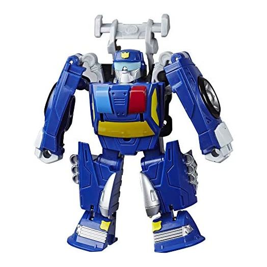 Transformers Rescue Bots Academy Chase The Police-Bot Converting Toy, 4.5-Inch Action Figure, Kids Ages 3 and Up