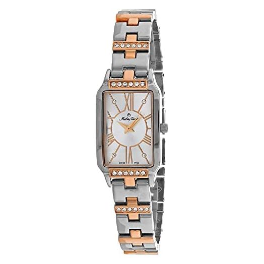 MATTHEY-TISSOT Women's Quartz Stainless Steel Strap, Multicolor, 12 Casual Watch (Model: D2881RI)
