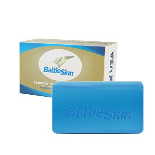 Battleskin Bar Soap Tea Tree Soap, Antifungal Soap for Women/Men Help Yeast Infections, Jock Itch, Athlete's Foot, Body Odor, Ringworm, Skin Irritations with Natural Tea Oil, Lavender Oil, 6 Ounce