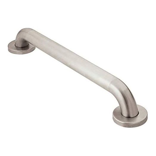 Moen R8918P Home Care 18-Inch Concealed Screw Bath Safety Bathroom Grab Bar, Peened