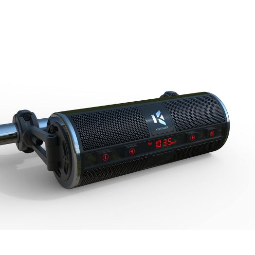 Motorcycle Speakers Bluetooth Waterproof Radio Audio System Built-in Amplifier, 3 Inch Metal Mp3 Player, Great for ATV, Scooter Bike,12 Volt Vehicle, K2BL