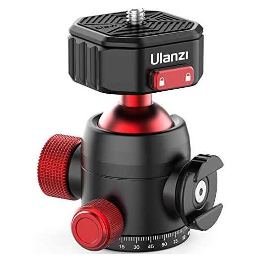 ULANZI Ball Head with Claw Super Quick Release Design, Professional Metal 360° Rotating Panoramic Ball Head with Cold Shoe, Up 44.1lbs Load, for Tripod,Monopod,Slider,DSLR Camera (U-100)