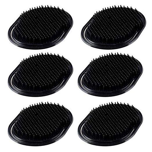 6Pcs shampoo pocket comb massage hair comb pocket palm brush comb portable hair comb beard comb creative scalp massage brush comb for men and pets (6PA)
