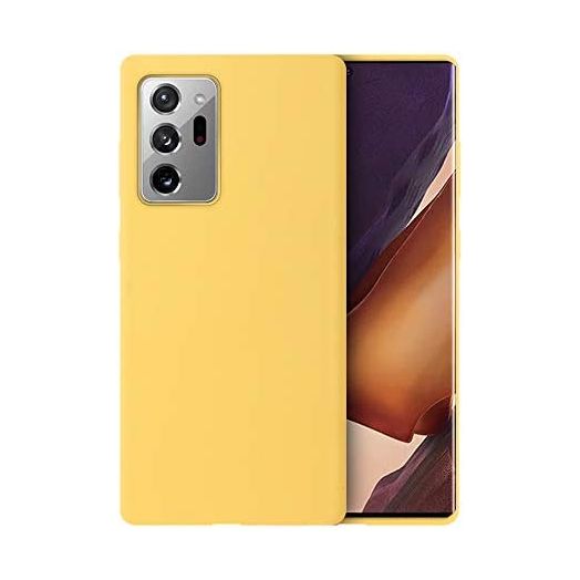 Liquid Silicone Phone Case for Samsung Note 20 Ultra 5G N985 N986 6.9"/Full Body Protection/Shockproof/Gel Rubber/Cover Case Yellow
