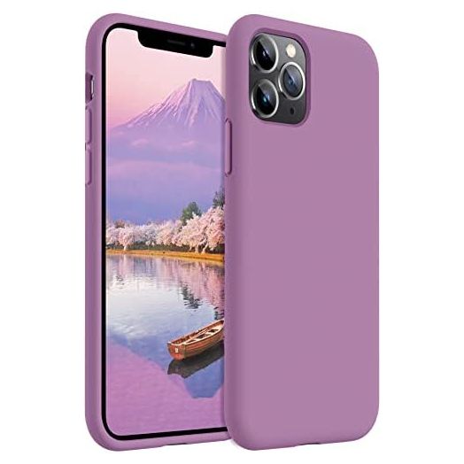 AOTESIER Liquid Silicone iPhone 11 Pro Max Case,Slim Fit Full Body Protection Shockproof Cover Compatible with iPhone 11 Pro Max,Anti-Scratch&Fingerprint Basic Drop Protection Case (Lilac Purple)