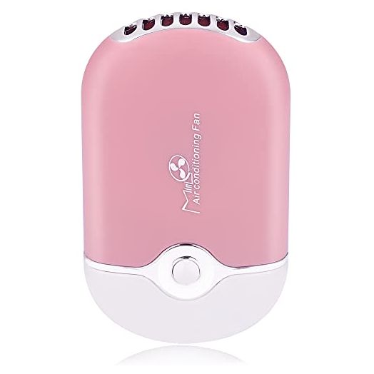 Afounda USB & Mini Portable Fans | Rechargeable Electric Handheld Air Conditioning Cooling Refrigeration Fan for Eyelash | Eyelash Extension | Nail Dryer(Pink)