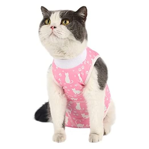 Due Felice Cat Recovery Suit Small Dog Surgical Onesie After Surgery Wear Pet Cone E-Collar Alternative