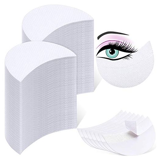 600 Pieces Eyeshadow Pad Shield Eyeshadow Patches White Eyeshadow Stencils Under Eye Pads Prevent Makeup Residue for Eyelash Extensions Lip Makeup, Half-Moon Shape