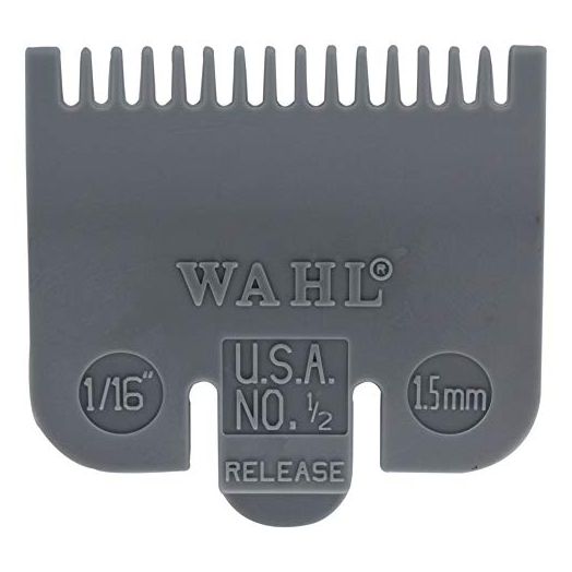 Wahl Professional #1/2 Color Coded Guide Comb Attachment 1/16" (1.5 mm) - 3137-101 - Great for Professional Stylists and Barbers - Grey