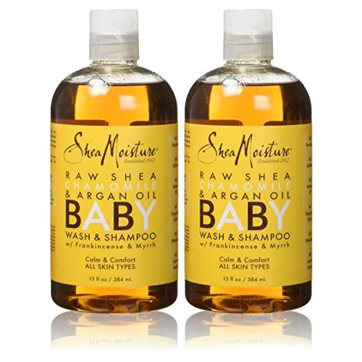 Shea Moisture Baby Shampoo & Wash 13 Fl Ounce Chamomile & Argan Oil (384ml) (2 Pack)
